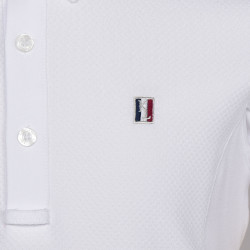 Wettkampfshirt Kingsland Classic Kurzarm Junior Jungen Weiß Weiß