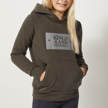 Kapuzenpullover Kingsland Samuel Junior Schwarze grüne Tinte