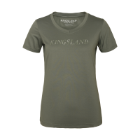 T-Shirt Kingsland Damen V-Ausschnitt Grünes Rädchen
