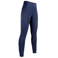 Leggings HKM Mesh Style Vollbesatz Silikon Dunkelblau