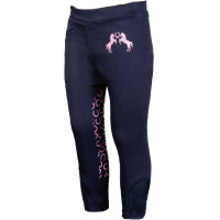 Leggings HKM Pink Pony Silikon-Besatz Dunkelblau