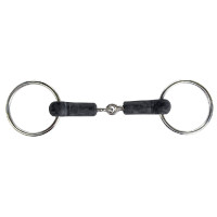 Gebiss mit Ringen HKM 18 mm Gummi Schwarz Gebiss mit Ringen HKM 18 mm Gummi Schwarz