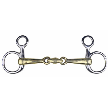 Mundstück Baucher HKM aus Neusilber 16 mm mit Edelstahlringen Mundstück Baucher HKM aus Neusilber 16 mm mit Edelstahlringen