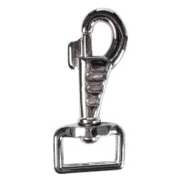 Karabinerhaken mit Wirbel Silberfarben Grau