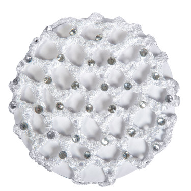 Netz mit glänzenden Steinen HKM Weiß Weiß Netz mit glänzenden Steinen HKM Weiß Weiß