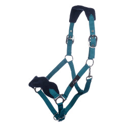 HKM Halfter-Set mit Karabiner & abnehmbaren Fransen Petrol / Marineblau