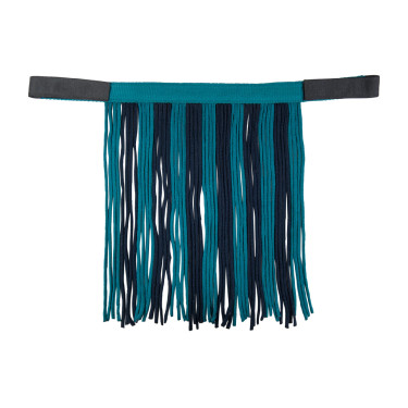 HKM Halfter-Set mit Karabiner & abnehmbaren Fransen Petrol / Marineblau