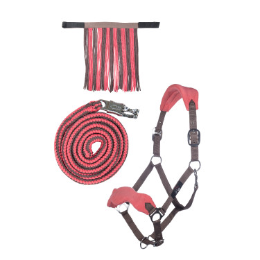 HKM Halfter-Set mit Panikhaken und abnehmbaren Fransen