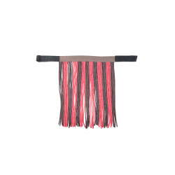 HKM Halfter-Set mit Panikhaken und abnehmbaren Fransen Mokka / milchiges Rosa