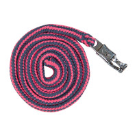 HKM Halfter-Set mit Panikhaken und abnehmbaren Fransen Grau / Dunkelrosa