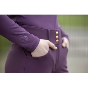 T-Shirt Tech HKM Arctic Bay Langarm Dunkellila