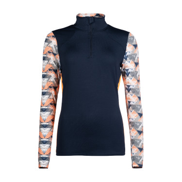 HKM Lyon Active Funktionsshirt Langarm Dunkelblau