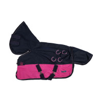 Couverture imperméable HKM Funny Horses Fuchia / marine