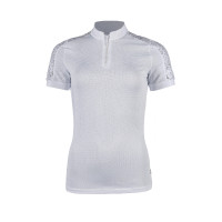Polo technique HKM Nelly manches courtes Blanc