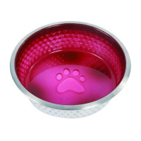 Edelstahl-Anti-Rutsch-Hundenapf von WeatherBeeta Magenta Rosa