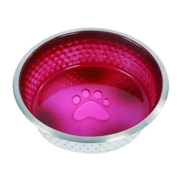 Edelstahl-Anti-Rutsch-Hundenapf von WeatherBeeta Magenta Rosa