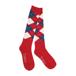 Dublin Argyle Socken Rot / Marineblau / Weiß
