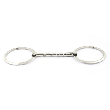 Gebiss 2 flache Ringe 90 mm Jump'In mit blockierten Rollen Gebiss 2 flache Ringe 90 mm Jump'In mit blockierten Rollen