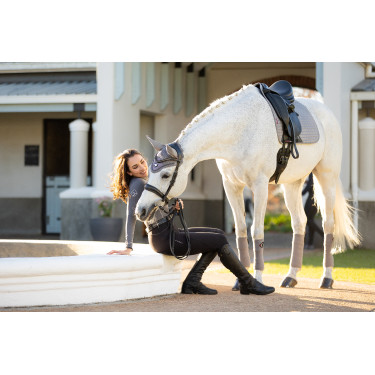 LeMieux Suede Dressur Schabracke Grau