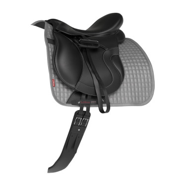 LeMieux Suede Dressur Schabracke Grau