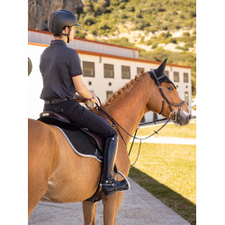 LeMieux Eurojump Wildleder Schabracke Schwarz / Silber / Grau LeMieux Eurojump Wildleder Schabracke Schwarz / Silber / Grau