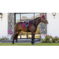 Tapis LeMieux dressage square - coton Bordeaux