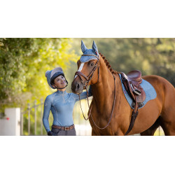 LeMieux Wildleder GP Square Schabracke Eisblau