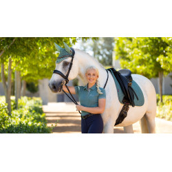 LeMieux Suede Dressur Schabracke Weise Blau