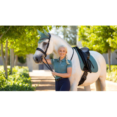 LeMieux Suede Dressur Schabracke Weise Blau