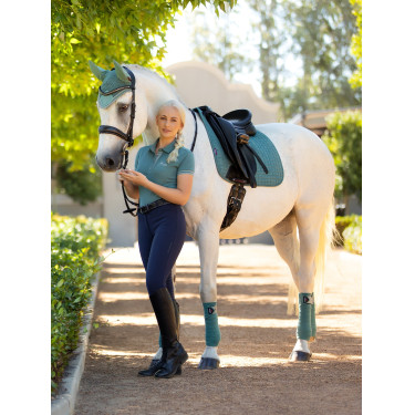 LeMieux Suede Dressur Schabracke Weise Blau