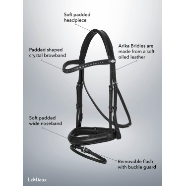 Trensenzaum LeMieux Arika Braun / Silber