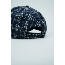 Botschafter-Softshell-Kappe Harcour Marine / Weiß Blau