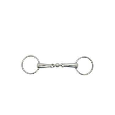 Einfach gebrochenes Gebiss mit doppelter Bruchstelle und Kugelverbindung 20 mm Harcour Einfach gebrochenes Gebiss mit doppelter Bruchstelle und Kugelverbindung 20 mm Harcour