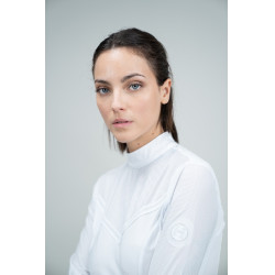 Turnier-Poloshirt Harcour Casall Weiß Weiß