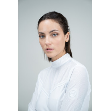 Turnier-Poloshirt Harcour Casall Weiß Weiß