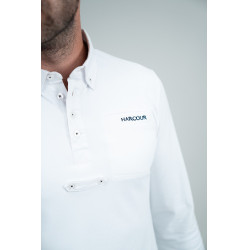 Wettkampf-Poloshirt Harcour Piano Weiß Weiß
