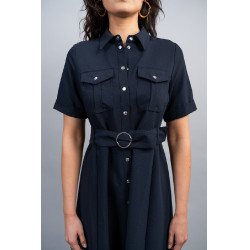 Harcour Disca Kleid Marine Marineblau Harcour Disca Kleid Marine Marineblau