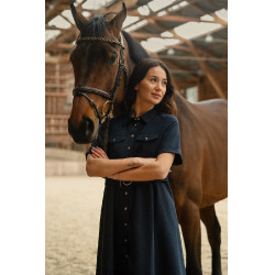 Harcour Disca Kleid Marine Marineblau Harcour Disca Kleid Marine Marineblau