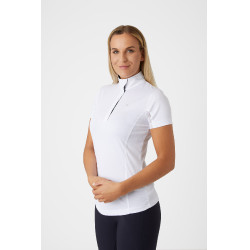 Kurzarm-Polo Blaire Horze Crescendo Damen Weiß / Marineblau Wei&amp;szlig;