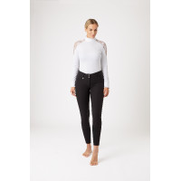 Damen-Reithose Horze Grand Prix mit Silikon-Besatz Schwarz Damen-Reithose Horze Grand Prix mit Silikon-Besatz Schwarz