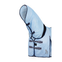 Fliegendecke Freja Horze mit Halsteil Hellblau