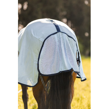 Fliegendecke Freja Horze mit Halsteil Hellblau Fliegendecke Freja Horze mit Halsteil Hellblau