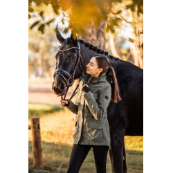 Technische Schutzjacke Horze Jadine Damen Khakigrüner Käfer Grün Technische Schutzjacke Horze Jadine Damen Khakigrüner Käfer Grün