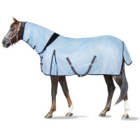 Fliegendecke Freja Horze mit Halsteil Hellblau