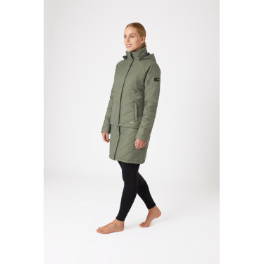 Aurora Damen-Daunenjacke Horze mit abnehmbarem Rock Grüner Käfer Aurora Damen-Daunenjacke Horze mit abnehmbarem Rock Grüner Käfer