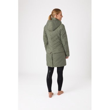 Aurora Damen-Daunenjacke Horze mit abnehmbarem Rock Grüner Käfer Aurora Damen-Daunenjacke Horze mit abnehmbarem Rock Grüner Käfer