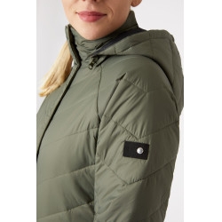 Aurora Damen-Daunenjacke Horze mit abnehmbarem Rock Grüner Käfer Gr&uuml;n