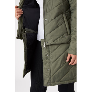 Aurora Damen-Daunenjacke Horze mit abnehmbarem Rock Grüner Käfer Aurora Damen-Daunenjacke Horze mit abnehmbarem Rock Grüner Käfer