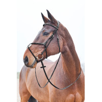 Trense mit kombiniertem Reithalfter Prescott Horze Schwarz