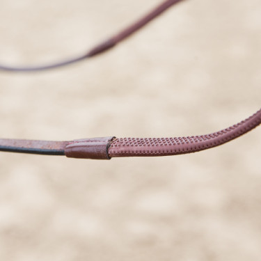 Gummizügel Fine Grip Horze Dunkelbraun